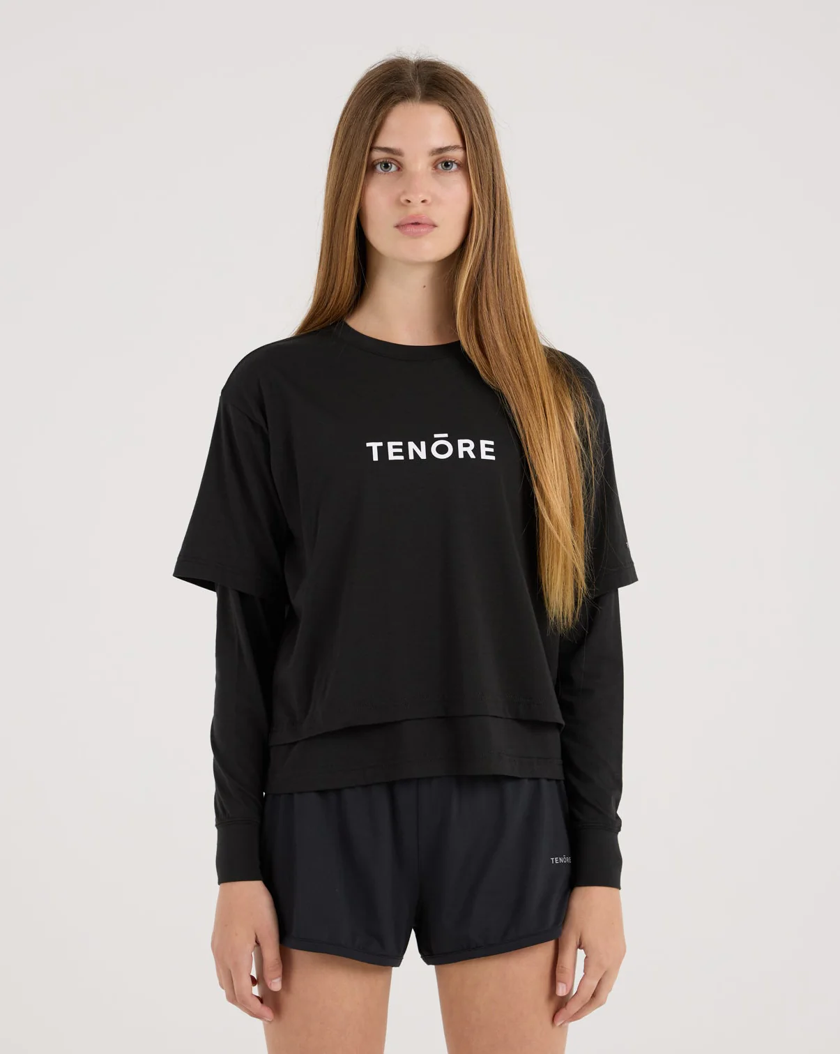 Cropped Double Layer Tee